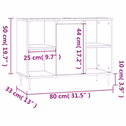vidaXL Bathroom Cabinet Vanity Unit Storage Cabinet Cupboard Engineered Wood - white