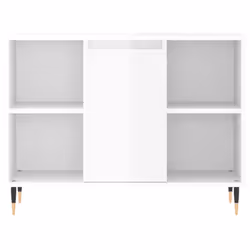 vidaXL Bathroom Cabinet Vanity Unit Storage Cabinet Cupboard Engineered Wood - high gloss white - Additional view 5
