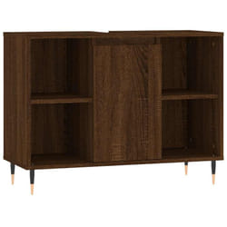 vidaXL Bathroom Cabinet Vanity Unit Storage Cabinet Cupboard Engineered Wood - brown oak