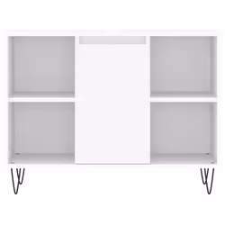 vidaXL Bathroom Cabinet Vanity Unit Highboard Cupboard Black Engineered Wood - white - Additional view 4