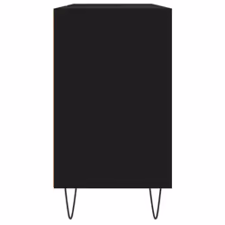 vidaXL Bathroom Cabinet Vanity Unit Highboard Cupboard Black Engineered Wood - black - Additional view 6