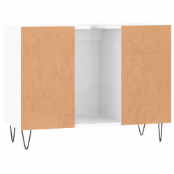 vidaXL Bathroom Cabinet Vanity Unit Highboard Cupboard Black Engineered Wood - high gloss white - Additional view 7