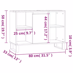 vidaXL Bathroom Cabinet Vanity Unit Highboard Cupboard White Engineered Wood - high gloss white - Additional view 3