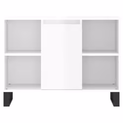 vidaXL Bathroom Cabinet Vanity Unit Highboard Cupboard White Engineered Wood - high gloss white - Additional view 5