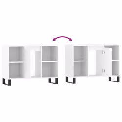 vidaXL Bathroom Cabinet Vanity Unit Highboard Cupboard White Engineered Wood - high gloss white - Additional view 9