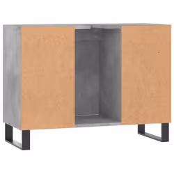 vidaXL Bathroom Cabinet Vanity Unit Highboard Cupboard White Engineered Wood - concrete grey - Additional view 7