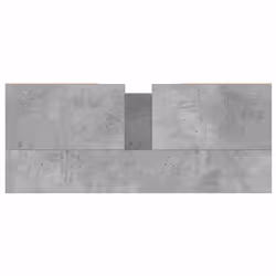 vidaXL Bathroom Cabinet Vanity Unit Highboard Cupboard White Engineered Wood - concrete grey - Additional view 8
