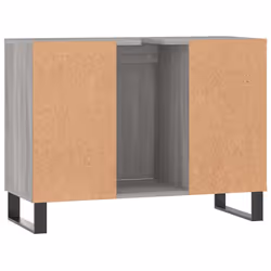vidaXL Bathroom Cabinet Vanity Unit Highboard Cupboard White Engineered Wood - grey sonoma - Additional view 7