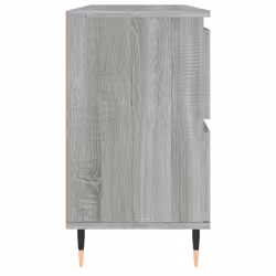 vidaXL Bathroom Cabinet Vanity Unit Highboard Cupboard White Engineered Wood - grey sonoma - Additional view 5