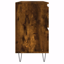 vidaXL Bathroom Cabinet Vanity Unit Highboard Cupboard White Engineered Wood - smoked oak - Additional view 5
