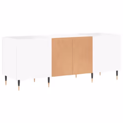 vidaXL Record Cabinet Record Storage Cabinet Sideboard White Engineered Wood - Additional view 5