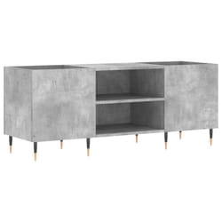 vidaXL Record Cabinet Vinyl Record Storage Sideboard Cabinet Engineered Wood - concrete grey