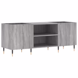 vidaXL Record Cabinet Vinyl Record Storage Sideboard Cabinet Engineered Wood - grey sonoma