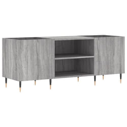 vidaXL Record Cabinet Vinyl Record Storage Sideboard Cabinet Engineered Wood - grey sonoma