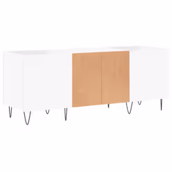 vidaXL Record Cabinet Record Storage Cabinet Sideboard White Engineered Wood - Additional view 5