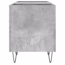 vidaXL Record Cabinet Record Storage Cabinet Sideboard White Engineered Wood - concrete grey - Additional view 4