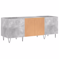 vidaXL Record Cabinet Record Storage Cabinet Sideboard White Engineered Wood - concrete grey - Additional view 5