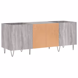vidaXL Record Cabinet Record Storage Cabinet Sideboard White Engineered Wood - grey sonoma - Additional view 5