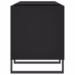 vidaXL Record Cabinet Record Storage Cabinet Sideboard White Engineered Wood - black - Additional view 4