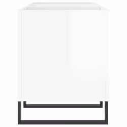vidaXL Record Cabinet Record Storage Cabinet Sideboard White Engineered Wood - high gloss white - Additional view 4