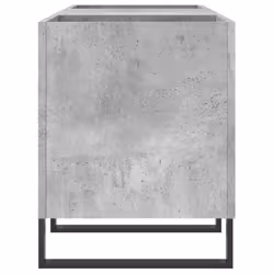 vidaXL Record Cabinet Record Storage Cabinet Sideboard White Engineered Wood - concrete grey - Additional view 4