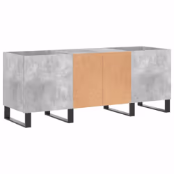 vidaXL Record Cabinet Record Storage Cabinet Sideboard White Engineered Wood - concrete grey - Additional view 5