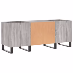 vidaXL Record Cabinet Record Storage Cabinet Sideboard White Engineered Wood - grey sonoma - Additional view 5