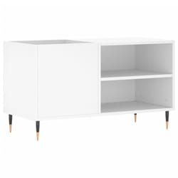 vidaXL Record Cabinet Record Storage Cabinet Sideboard White Engineered Wood