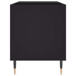 vidaXL Record Cabinet Record Storage Cabinet Sideboard White Engineered Wood - black - Additional view 4