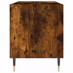 vidaXL Record Cabinet Record Storage Cabinet Sideboard White Engineered Wood - smoked oak - Additional view 4