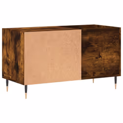 vidaXL Record Cabinet Record Storage Cabinet Sideboard White Engineered Wood - smoked oak - Additional view 5