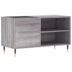 vidaXL Record Cabinet Record Storage Cabinet Sideboard White Engineered Wood - grey sonoma