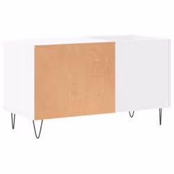 vidaXL Record Cabinet Record Storage Cabinet Sideboard White Engineered Wood - Additional view 5