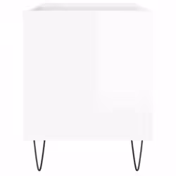 vidaXL Record Cabinet Record Storage Cabinet Sideboard White Engineered Wood - high gloss white - Additional view 4
