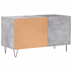 vidaXL Record Cabinet Record Storage Cabinet Sideboard White Engineered Wood - concrete grey - Additional view 5
