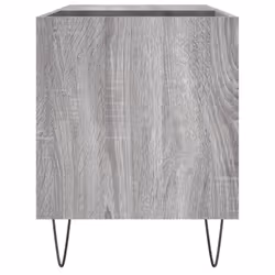 vidaXL Record Cabinet Record Storage Cabinet Sideboard White Engineered Wood - grey sonoma - Additional view 4