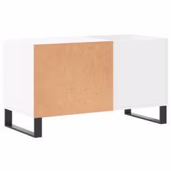 vidaXL Record Cabinet Record Storage Cabinet Sideboard White Engineered Wood - white - Additional view 5