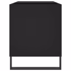 vidaXL Record Cabinet Record Storage Cabinet Sideboard White Engineered Wood - black - Additional view 4