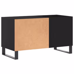 vidaXL Record Cabinet Record Storage Cabinet Sideboard White Engineered Wood - black - Additional view 5