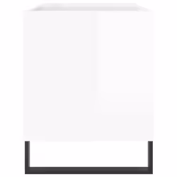 vidaXL Record Cabinet Record Storage Cabinet Sideboard White Engineered Wood - high gloss white - Additional view 4
