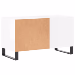 vidaXL Record Cabinet Record Storage Cabinet Sideboard White Engineered Wood - high gloss white - Additional view 5