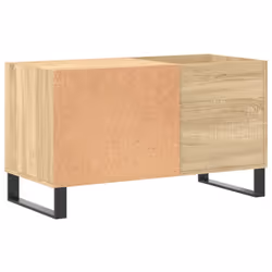 vidaXL Record Cabinet Record Storage Cabinet Sideboard White Engineered Wood - sonoma oak - Additional view 5