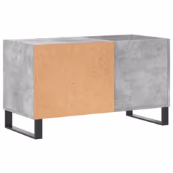 vidaXL Record Cabinet Record Storage Cabinet Sideboard White Engineered Wood - concrete grey - Additional view 5