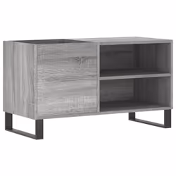 vidaXL Record Cabinet Record Storage Cabinet Sideboard White Engineered Wood - grey sonoma