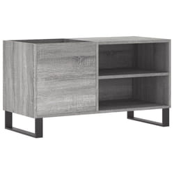 vidaXL Record Cabinet Record Storage Cabinet Sideboard White Engineered Wood - grey sonoma