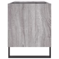 vidaXL Record Cabinet Record Storage Cabinet Sideboard White Engineered Wood - grey sonoma - Additional view 4