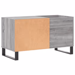 vidaXL Record Cabinet Record Storage Cabinet Sideboard White Engineered Wood - grey sonoma - Additional view 5