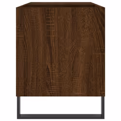 vidaXL Record Cabinet Record Storage Cabinet Sideboard White Engineered Wood - brown oak - Additional view 4