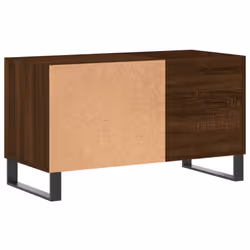 vidaXL Record Cabinet Record Storage Cabinet Sideboard White Engineered Wood - brown oak - Additional view 5