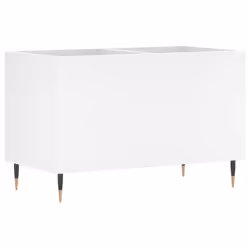 vidaXL Record Cabinet Record Storage Cabinet Sideboard White Engineered Wood - white